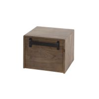 Marino zwevend nachtkastje - 1 lade en open vak - acaciahout
