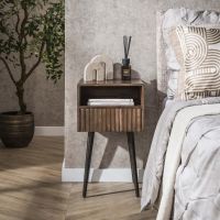 Fraaai Marino nachtkastje - 1 lade en open vak - acaciahout