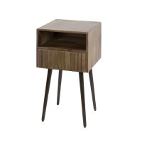 Fraaai Marino nachtkastje - 1 lade en open vak - acaciahout