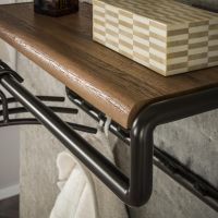 Esposito kapstok - 8 haken en roede - eikenlook met staal