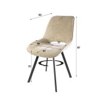 Fraaai Lombardi draaibare eetkamerstoel - zand