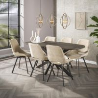 Fraaai Lombardi draaibare eetkamerstoel - zand