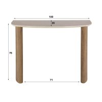 Dexter sidetable - 100 cm - travertin look