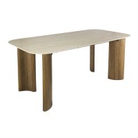 Dexter eettafel - 180 cm - travertin look