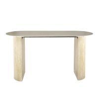 Fraaai Dexter bartafel - deens ovaal - 180 x 70 cm - travertin look