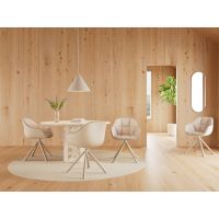 Nøra Lizzy draaibare armstoel | beige metaal onderstel | stof Cona - beige