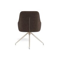 Norr armstoel | beige metaal onderstel | stof Apia - bruin