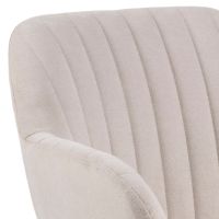 Nøra Lior armstoel | zwart metaal onderstel | stof Enjoy - zand