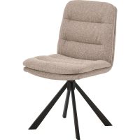 Olin draaistoel | zwart metaal onderstel | stof Alea - beige