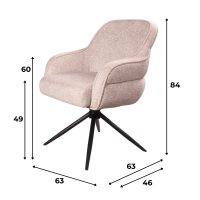 DS4U Loisa armstoel terugdraai - groen | Showroommodel