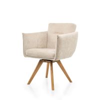 Moods Collection Amsterdam draaistoel hout - naturel - beige