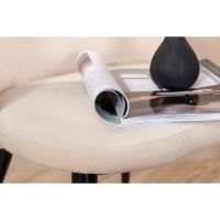 Zako eetkamerstoel - ruitpatroon - velvet - beige