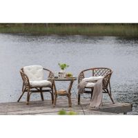 Svea Tarek café set - naturel - rattan