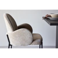 Svea Pavel eetkamerstoel - linnenlook - beige