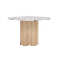Schneider ronde eettafel - ø120 cm - marmerlook/naturel