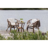 Svea Tarek café set - naturel - rattan