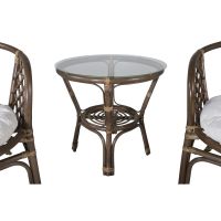 Svea Tarek café set - naturel - rattan