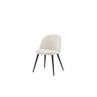 Zako eetkamerstoel - ribstof - wit