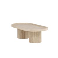 Svea Bjørn ovale salontafel - 120 x 60 cm - travertinlook