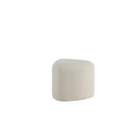 Troy poef - teddy - wit