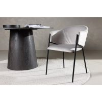 Svea Eveline eetkamerstoel - velvet - lichtgrijs