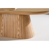 Violetta ovale salontafel - 60 x 120 cm - naturel