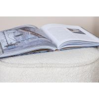 Arlo poef - teddy - off white