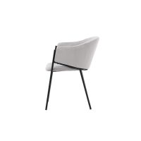 Svea Eveline eetkamerstoel - velvet - lichtgrijs