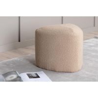 Troy poef - teddy - beige
