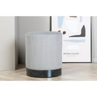 Cleo poef - rib - grijs