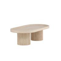 Svea Bjørn ovale salontafel - 120 x 60 cm - travertinlook