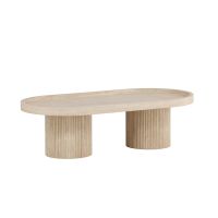 Svea Bjørn ovale salontafel - 120 x 60 cm - travertinlook