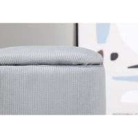 Zara poef - rib - grijs