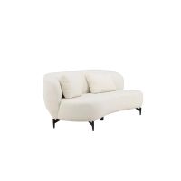 Daniele organische 3-zits bank - 224 cm - boucle - wit