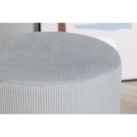 Cleo poef - rib - grijs
