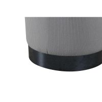 Cleo poef - rib - grijs