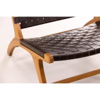 Svea Veno fauteuil - lederlook - bruin