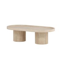 Svea Bjørn ovale salontafel - 120 x 60 cm - travertinlook