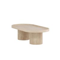 Svea Bjørn ovale salontafel - 120 x 60 cm - travertinlook