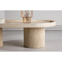 Svea Bjørn ovale salontafel - 120 x 60 cm - travertinlook