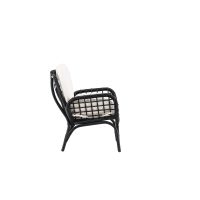 Hugo outdoor loungestoel - wicker - zwart