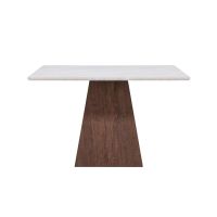 Clara vierkante eettafel - 120 x 120 cm - marmerlook