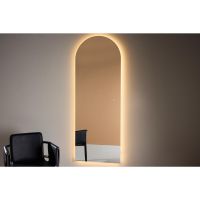 Farah gebogen spiegel met led verlichting - 185 x 70 cm