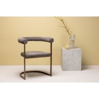 Zelo eetkamerstoel - boucle - bruin