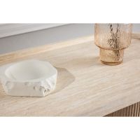 Svea Bjørn ovale salontafel - 120 x 60 cm - travertinlook