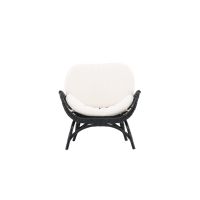 Hugo outdoor loungestoel - wicker - zwart