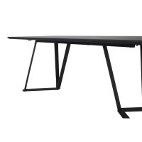 Mako rechthoekige eettafel - 180 x 90 cm - zwart