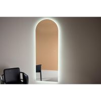 Farah gebogen spiegel met led verlichting - 185 x 70 cm