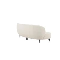 Daniele organische 3-zits bank - 224 cm - boucle - wit