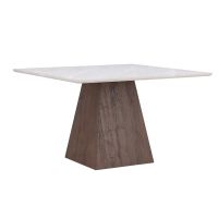 Clara vierkante eettafel - 120 x 120 cm - marmerlook